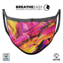 Blurred Abstract Flow V4 - Made in USA Mouth Cover Unisex Anti-Dust Cotton Blend Reusable & Washable Face Mask with Adjustable Sizing for Adult or Child