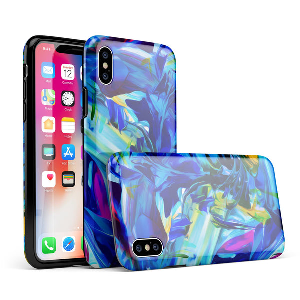 Blurred Abstract Flow V53 - iPhone X Swappable Hybrid Case