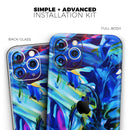 Blurred Abstract Flow V53 - Vinyl Skin Wrap for iPhone 17 Pro Max, 17 Pro, 17 Air, 17, 16 & All Models — Soft Matte or Ultra Gloss