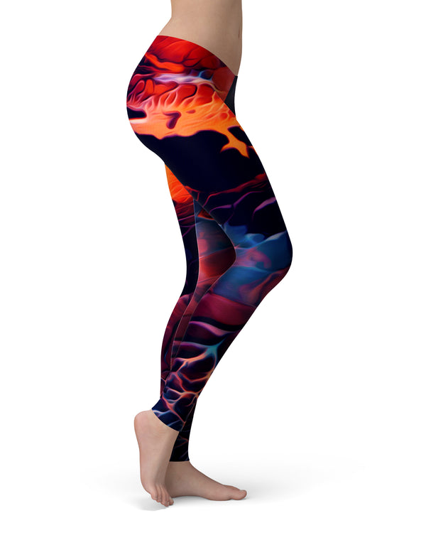 Blurred Abstract Flow V49 - All Over Print Womens Leggings / Yoga