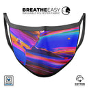 Blurred Abstract Flow V5 - Made in USA Mouth Cover Unisex Anti-Dust Cotton Blend Reusable & Washable Face Mask with Adjustable Sizing for Adult or Child