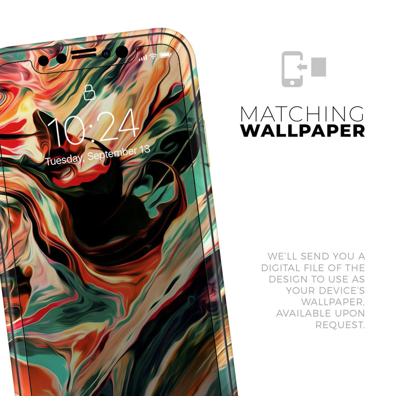 Blurred Abstract Flow V60 - Skin-Kit compatible with the Apple iPhone 13, 13 Pro Max, 13 Mini, 13 Pro, iPhone 12, iPhone 11 (All iPhones Available)