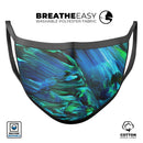 Blurred Abstract Flow V8 - Made in USA Mouth Cover Unisex Anti-Dust Cotton Blend Reusable & Washable Face Mask with Adjustable Sizing for Adult or Child