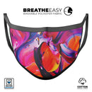 Blurred Abstract Flow V9 - Made in USA Mouth Cover Unisex Anti-Dust Cotton Blend Reusable & Washable Face Mask with Adjustable Sizing for Adult or Child