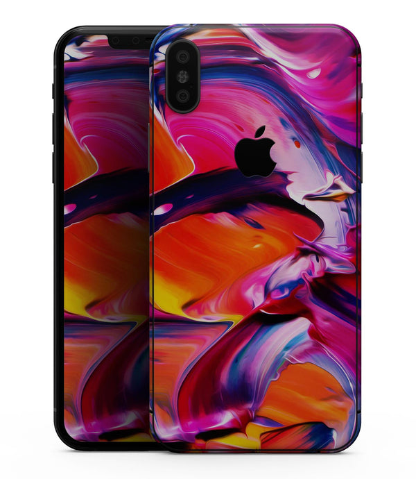 Blurred Abstract Flow V9 - iPhone XS MAX, XS/X, 8/8+, 7/7+, 5/5S/SE Skin-Kit (All iPhones Available)