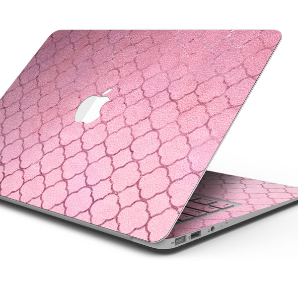 Blushed Pink Morrocan Pattern - Skin Decal Wrap Kit Compatible with the Apple MacBook Pro, Pro with Touch Bar or Air (11", 12", 13", 15" & 16" - All Versions Available)