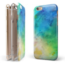 Blushed 493 Absorbed Watercolor Texture iPhone 6/6s or 6/6s Plus 2-Piece Hybrid INK-Fuzed Case