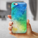 Blushed 493 Absorbed Watercolor Texture iPhone 6/6s or 6/6s Plus 2-Piece Hybrid INK-Fuzed Case