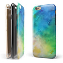 Blushed 493 Absorbed Watercolor Texture iPhone 6/6s or 6/6s Plus 2-Piece Hybrid INK-Fuzed Case