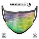 Blushed 754 Absorbed Watercolor Texture - Made in USA Mouth Cover Unisex Anti-Dust Cotton Blend Reusable & Washable Face Mask with Adjustable Sizing for Adult or Child