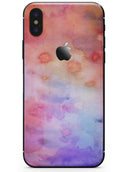 Blushed Blue 4224 Absorbed Watercolor Texture - iPhone X Skin-Kit
