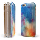 Blushed Blue 42 Absorbed Watercolor Texture iPhone 6/6s or 6/6s Plus 2-Piece Hybrid INK-Fuzed Case