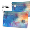 Blushed Blue 42 Absorbed Watercolor Texture - Premium Protective Decal Skin-Kit for the Apple Credit Card