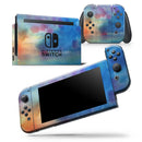 Blushed Blue 42 Absorbed Watercolor Texture - Skin Wrap Decal for Nintendo Switch Lite Console & Dock - 3DS XL - 2DS - Pro - DSi - Wii - Joy-Con Gaming Controller