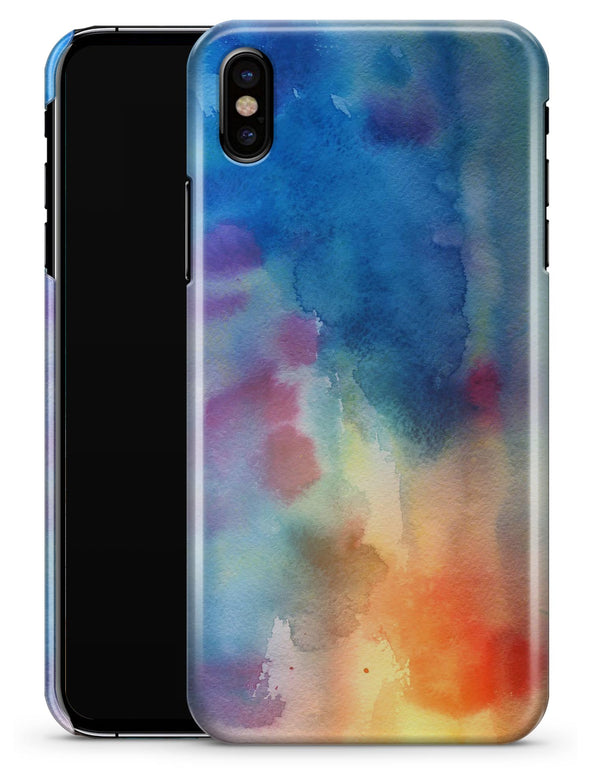 Blushed Blue 42 Absorbed Watercolor Texture - iPhone X Clipit Case