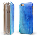Blushed Blue 44 Absorbed Watercolor Texture iPhone 6/6s or 6/6s Plus 2-Piece Hybrid INK-Fuzed Case