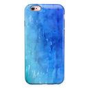 Blushed Blue 44 Absorbed Watercolor Texture iPhone 6/6s or 6/6s Plus 2-Piece Hybrid INK-Fuzed Case