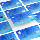 Blushed Blue 44 Absorbed Watercolor Texture - Premium Protective Decal Skin-Kit for the Apple Credit Card