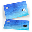 Blushed Blue 44 Absorbed Watercolor Texture - Premium Protective Decal Skin-Kit for the Apple Credit Card