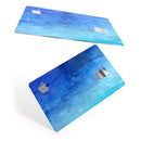 Blushed Blue 44 Absorbed Watercolor Texture - Premium Protective Decal Skin-Kit for the Apple Credit Card