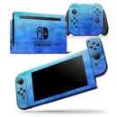 Blushed Blue 44 Absorbed Watercolor Texture - Vinyl Skin Wrap for Nintendo Switch 2, OLED, Lite, Pro Controller, Wii & Classic Handhelds