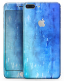 Blushed Blue 44 Absorbed Watercolor Texture - Skin-kit for the iPhone 8 or 8 Plus