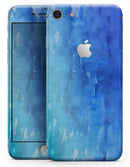 Blushed Blue 44 Absorbed Watercolor Texture - Skin-kit for the iPhone 8 or 8 Plus