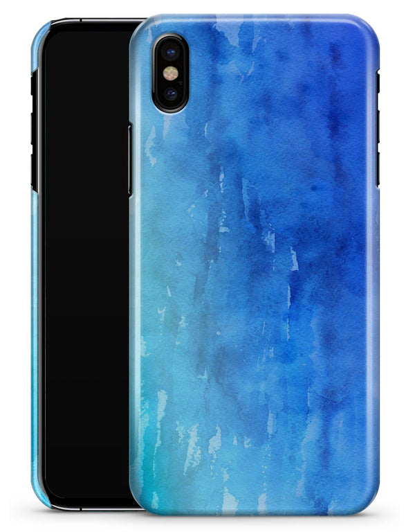 Blushed Blue 44 Absorbed Watercolor Texture - iPhone X Clipit Case