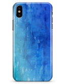 Blushed Blue 44 Absorbed Watercolor Texture - iPhone X Clipit Case