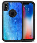 Blushed Blue 44 Absorbed Watercolor Texture - iPhone X OtterBox Case & Skin Kits