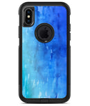 Blushed Blue 44 Absorbed Watercolor Texture - iPhone X OtterBox Case & Skin Kits