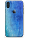 Blushed Blue 44 Absorbed Watercolor Texture - iPhone X Skin-Kit