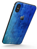 Blushed Blue 44 Absorbed Watercolor Texture - iPhone X Skin-Kit