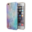 Blushed Blue to MInt 42 Absorbed Watercolor Texture iPhone 6/6s or 6/6s Plus 2-Piece Hybrid INK-Fuzed Case