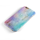 Blushed Blue to MInt 42 Absorbed Watercolor Texture iPhone 6/6s or 6/6s Plus 2-Piece Hybrid INK-Fuzed Case