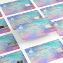 Blushed Blue to MInt 42 Absorbed Watercolor Texture - Premium Protective Decal Skin-Kit for the Apple Credit Card
