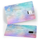 Blushed Blue to MInt 42 Absorbed Watercolor Texture - Premium Protective Decal Skin-Kit for the Apple Credit Card