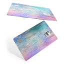 Blushed Blue to MInt 42 Absorbed Watercolor Texture - Premium Protective Decal Skin-Kit for the Apple Credit Card