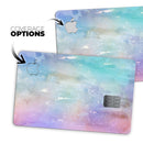 Blushed Blue to MInt 42 Absorbed Watercolor Texture - Premium Protective Decal Skin-Kit for the Apple Credit Card