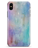 Blushed Blue to MInt 42 Absorbed Watercolor Texture - iPhone X Clipit Case