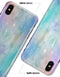 Blushed Blue to MInt 42 Absorbed Watercolor Texture - iPhone X Clipit Case