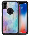 Blushed Blue to MInt 42 Absorbed Watercolor Texture - iPhone X OtterBox Case & Skin Kits