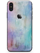 Blushed Blue to MInt 42 Absorbed Watercolor Texture - iPhone X Skin-Kit