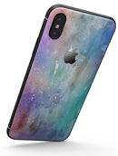 Blushed Blue to MInt 42 Absorbed Watercolor Texture - iPhone X Skin-Kit