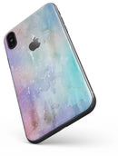 Blushed Blue to MInt 42 Absorbed Watercolor Texture - iPhone X Skin-Kit