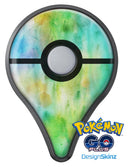Blushed Green 32 Absorbed Watercolor Texture Pokémon GO Plus Vinyl Protective Decal Skin Kit