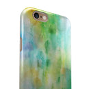 Blushed Green 32 Absorbed Watercolor Texture iPhone 6/6s or 6/6s Plus 2-Piece Hybrid INK-Fuzed Case