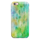 Blushed Green 32 Absorbed Watercolor Texture iPhone 6/6s or 6/6s Plus 2-Piece Hybrid INK-Fuzed Case