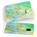 Blushed Green 32 Absorbed Watercolor Texture - Premium Protective Decal Skin-Kit for the Apple Credit Card
