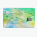 Blushed Green 32 Absorbed Watercolor Texture - Premium Protective Decal Skin-Kit for the Apple Credit Card